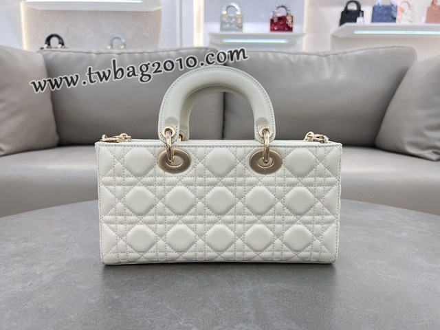 Dior专柜新款迪奥顶级原单白色Lady D-Joy手袋手提肩背女包 djfk1226